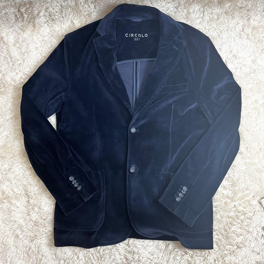 【美品】チルコロ　1901 テーラードジャケット　ベロア　近年モデル　ベロア