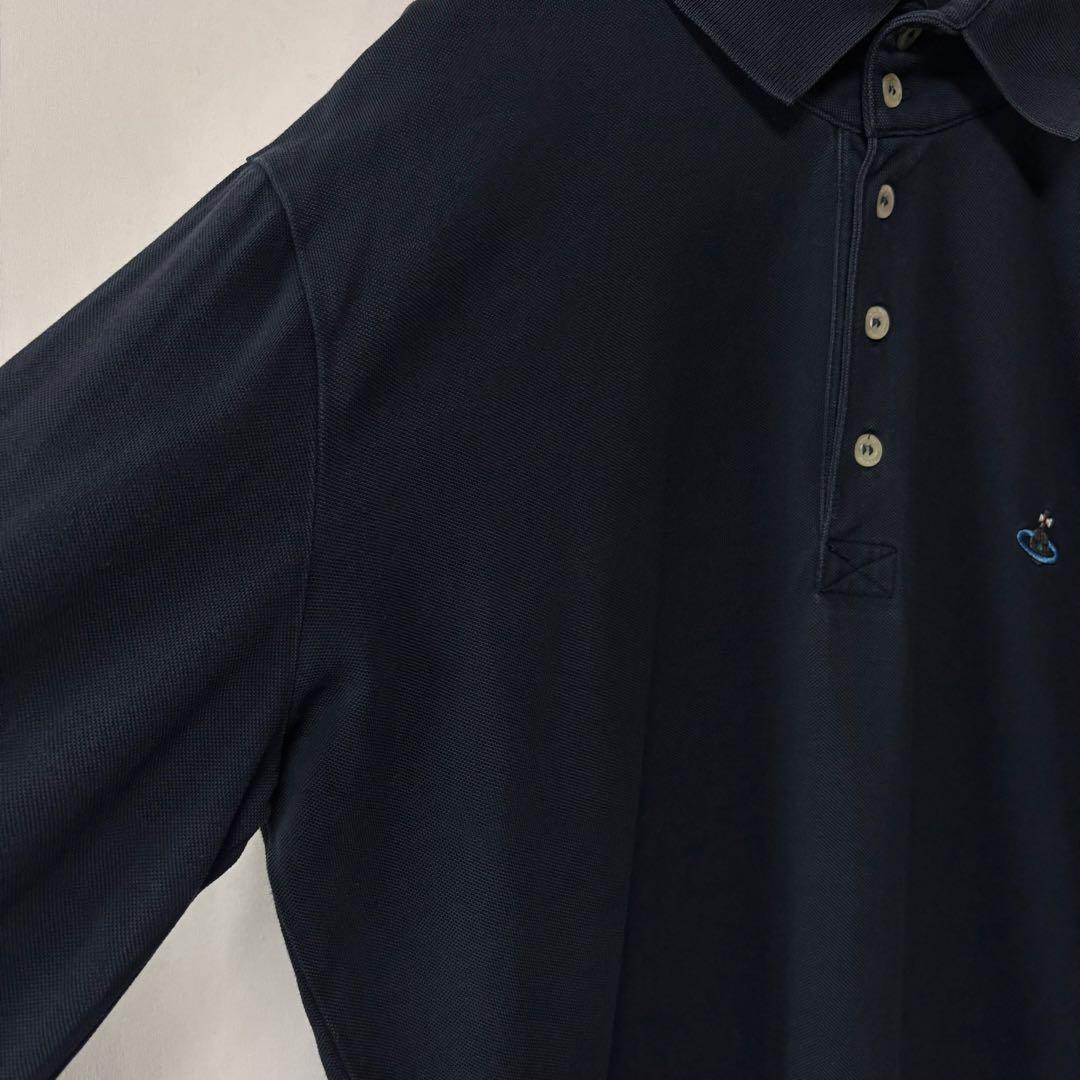 トルコ製　ヴィヴィアン・ウエストウッド　長袖ポロシャツ　Lサイズ　刺繍ロゴ　古着