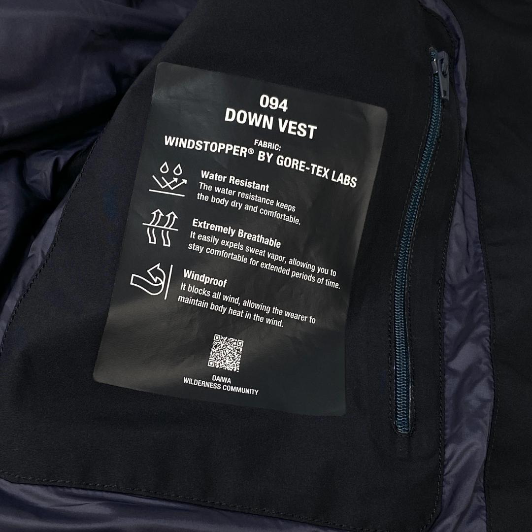新品 DAIWA LIFESTYLE DOWN VEST GORE-TEX L