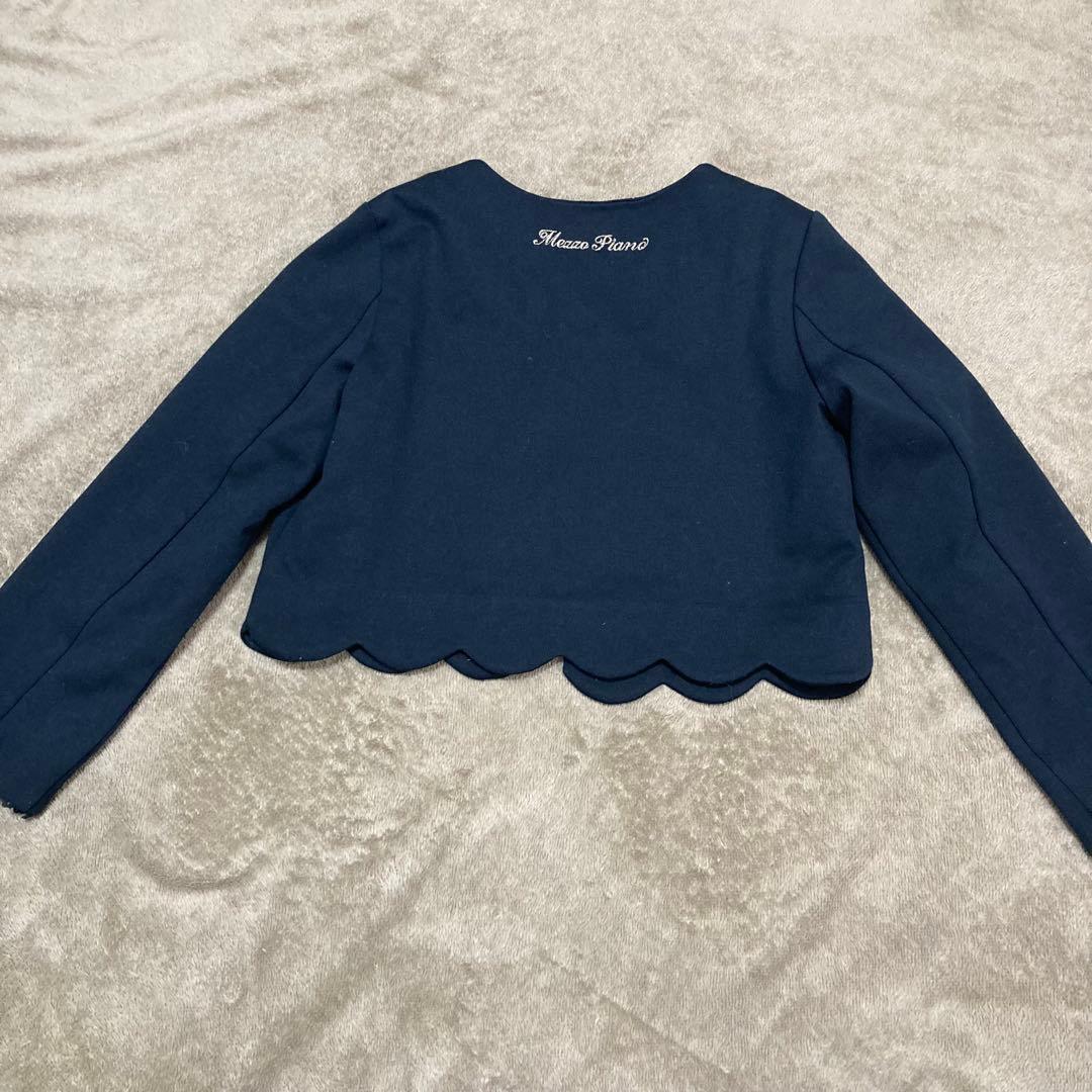 メゾピアノ　ボレロ　ネイビー　フォーマル　120 清楚　冠婚葬祭　紺色