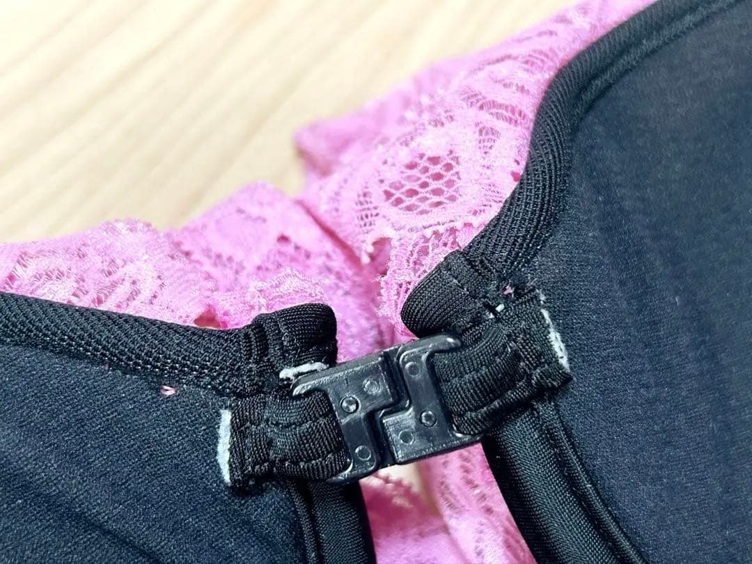 MA✽RS♡定番♡盛りブラパット入り♡水着♡セパレートビキニ♡ブラック×ピンク