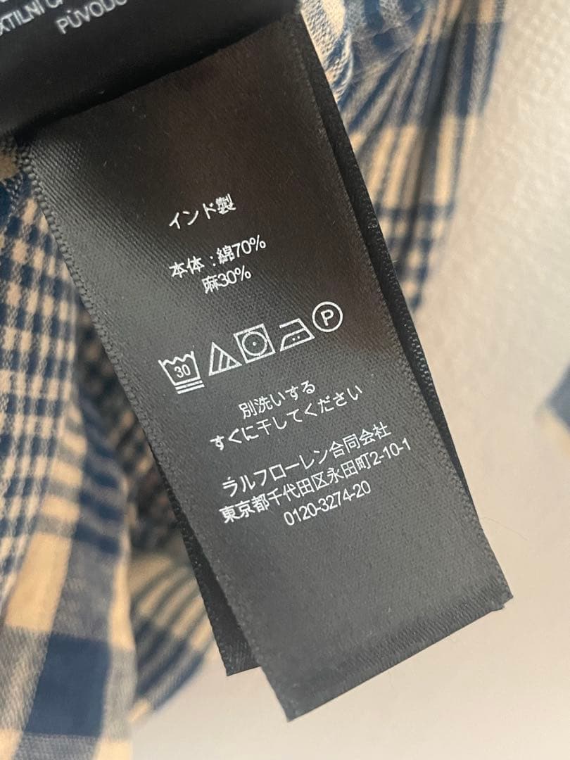 RRL ダブルアールエル　チェックシャツワンピース