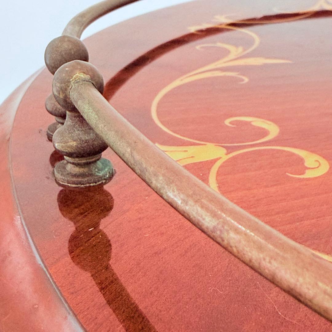 【希少】 イタリア製 象嵌 ワゴン ティーワゴン キッチンワゴン アンティーク