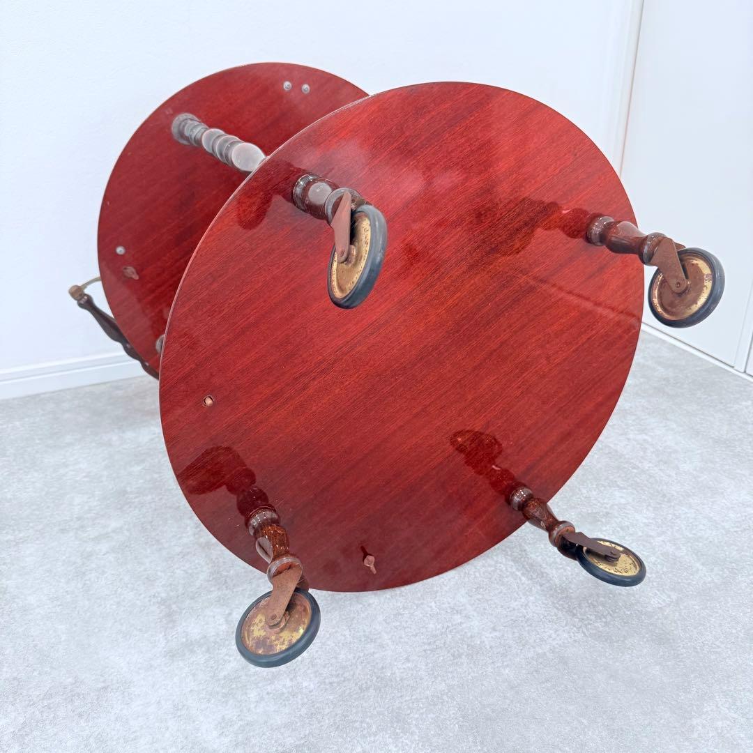 【希少】 イタリア製 象嵌 ワゴン ティーワゴン キッチンワゴン アンティーク