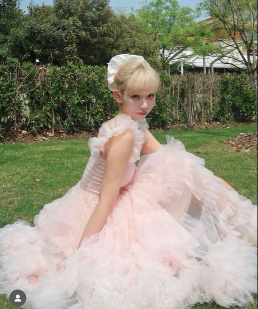【新品】”Ballerina” blooming tulle dress