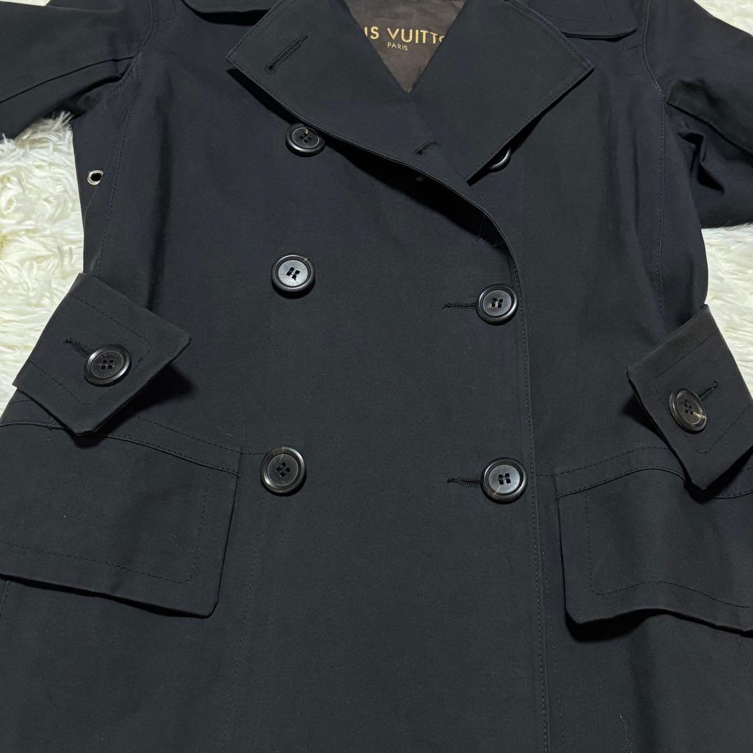 【極美品】ルイヴィトン☆トレンチコート　モノグラム　マッキントッシュ　817黒