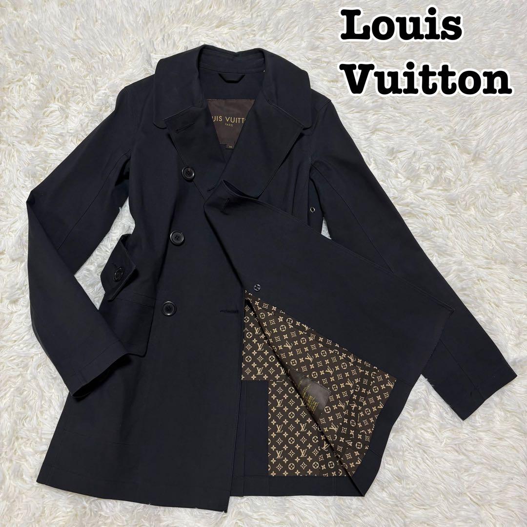 【極美品】ルイヴィトン☆トレンチコート　モノグラム　マッキントッシュ　817黒