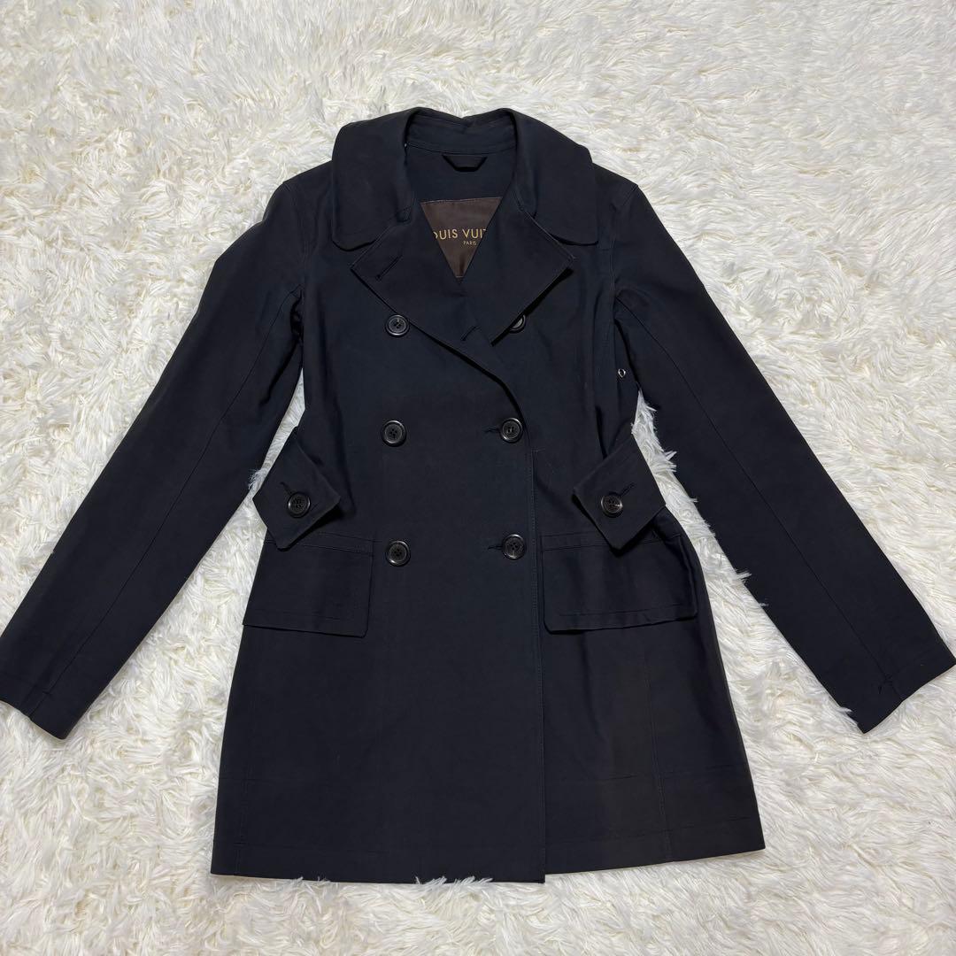 【極美品】ルイヴィトン☆トレンチコート　モノグラム　マッキントッシュ　817黒