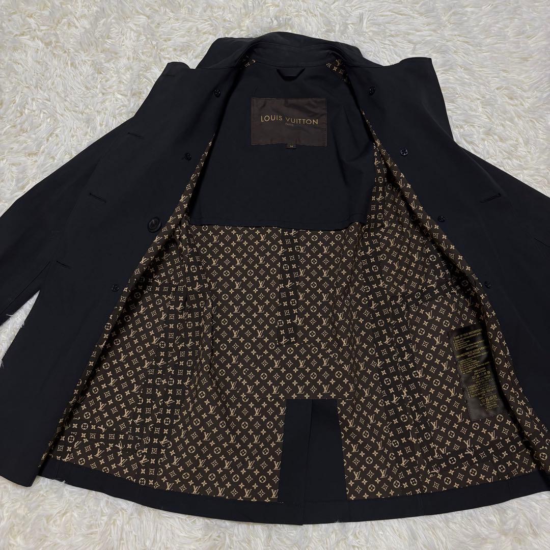 【極美品】ルイヴィトン☆トレンチコート　モノグラム　マッキントッシュ　817黒