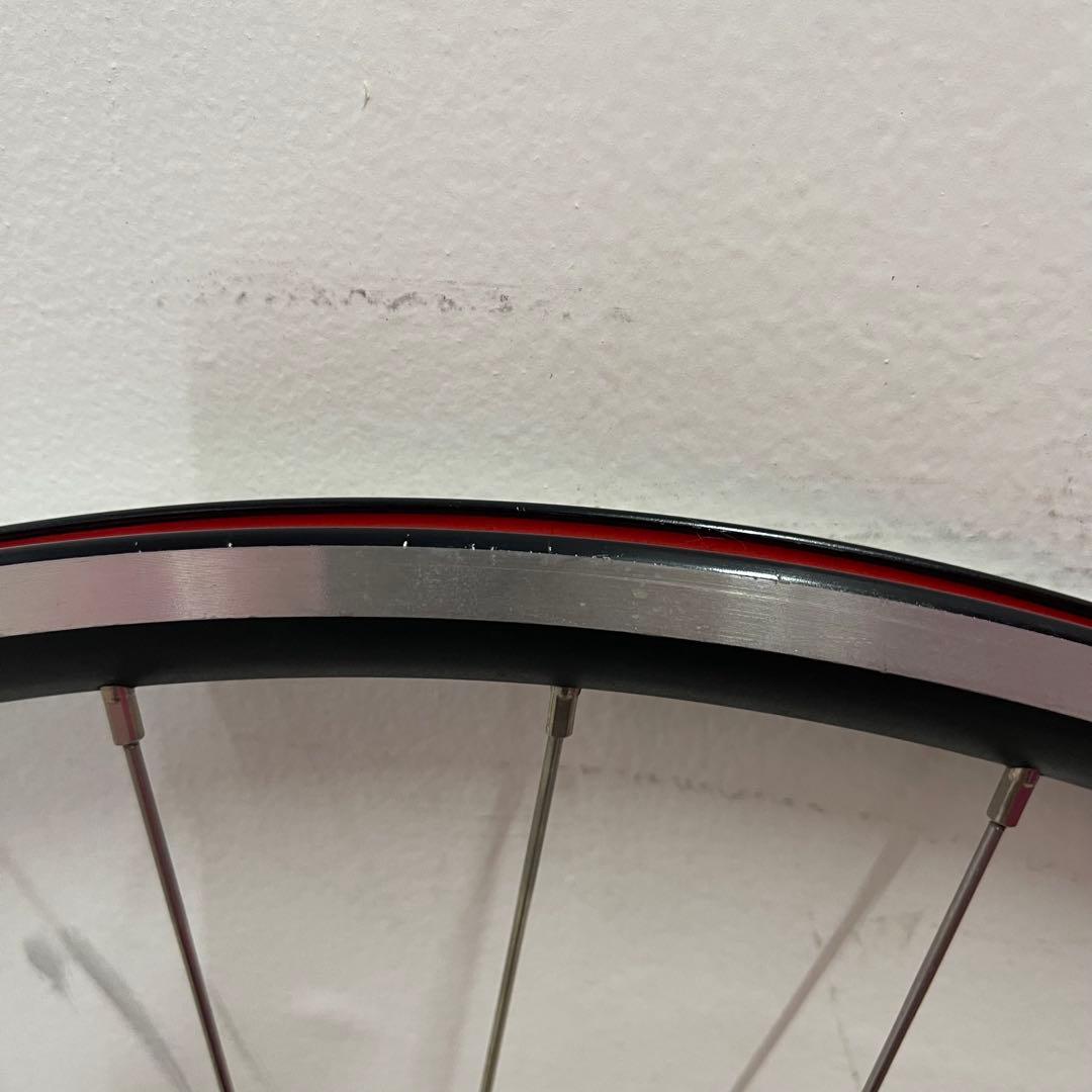 グランコンペ廃盤カラーハブ　手組みピストホイール(後輪) 片側ネジ山不良700C