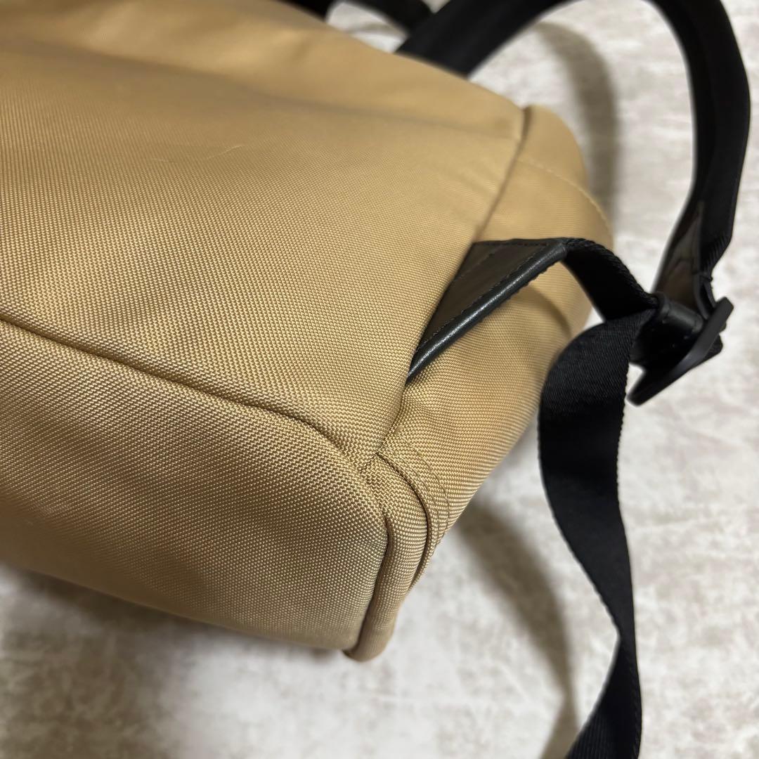 I188 良品✨ モンクレール　ピエリック　リュック　ベージュ　PC収納　大容量
