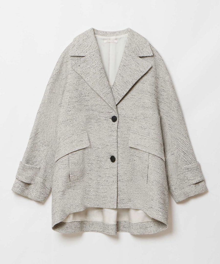 新品タグ付き HOUSE OF LOTUS ミックスツイードケープライクコート