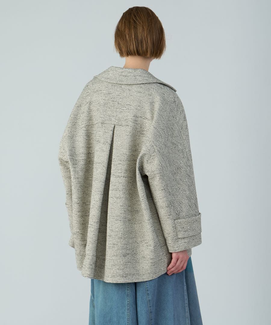 新品タグ付き HOUSE OF LOTUS ミックスツイードケープライクコート