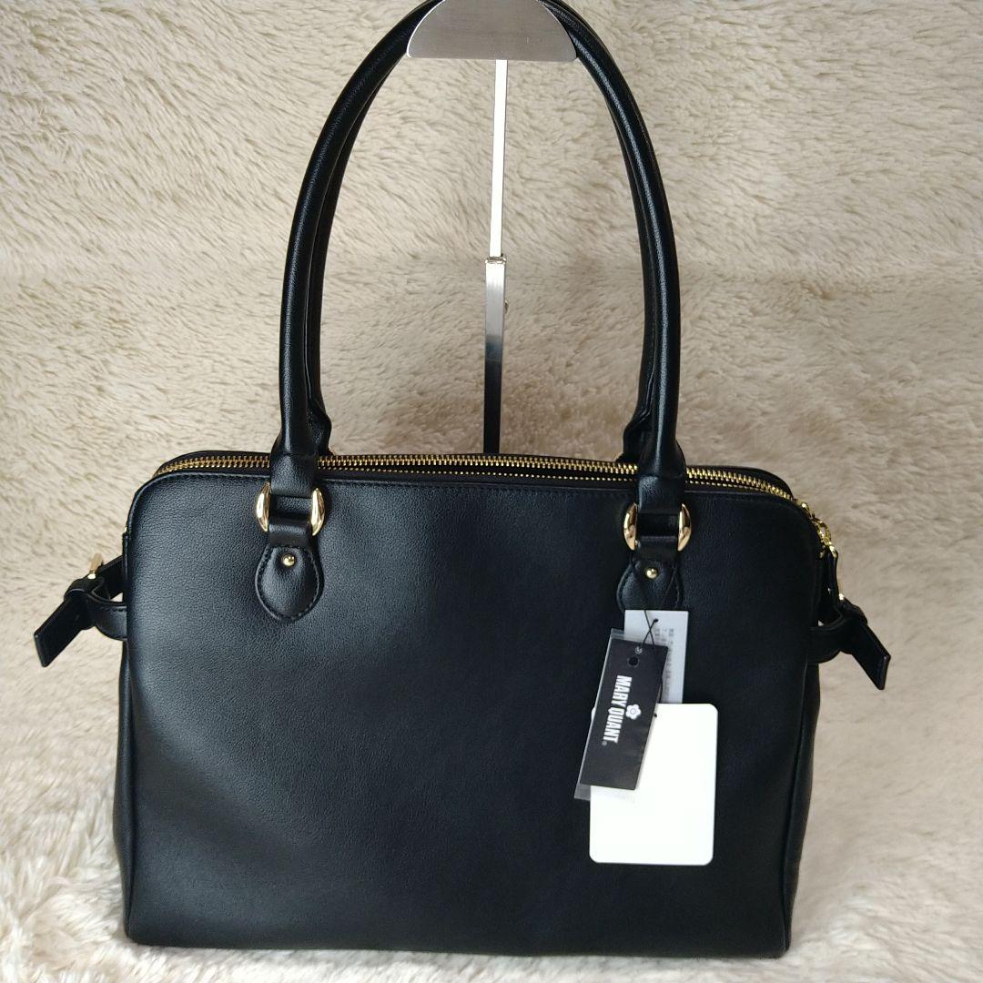 専用　タグ付き【MARRY QUANT】マリークワント 黒 ビジネスバッグＡ4可