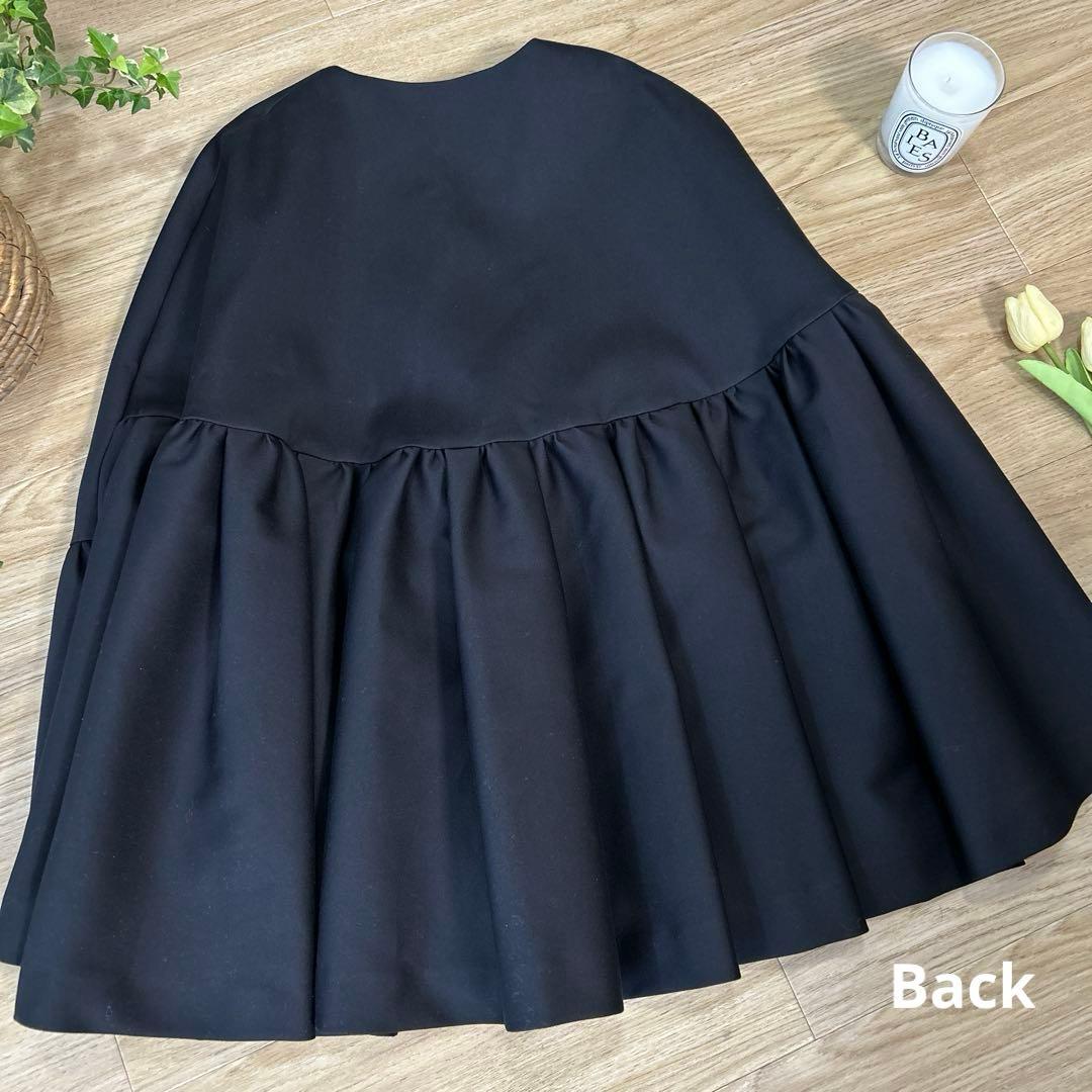 SEVEN TENセブンテン　ダブルクロスフレアショートコート　ポンチョ　S