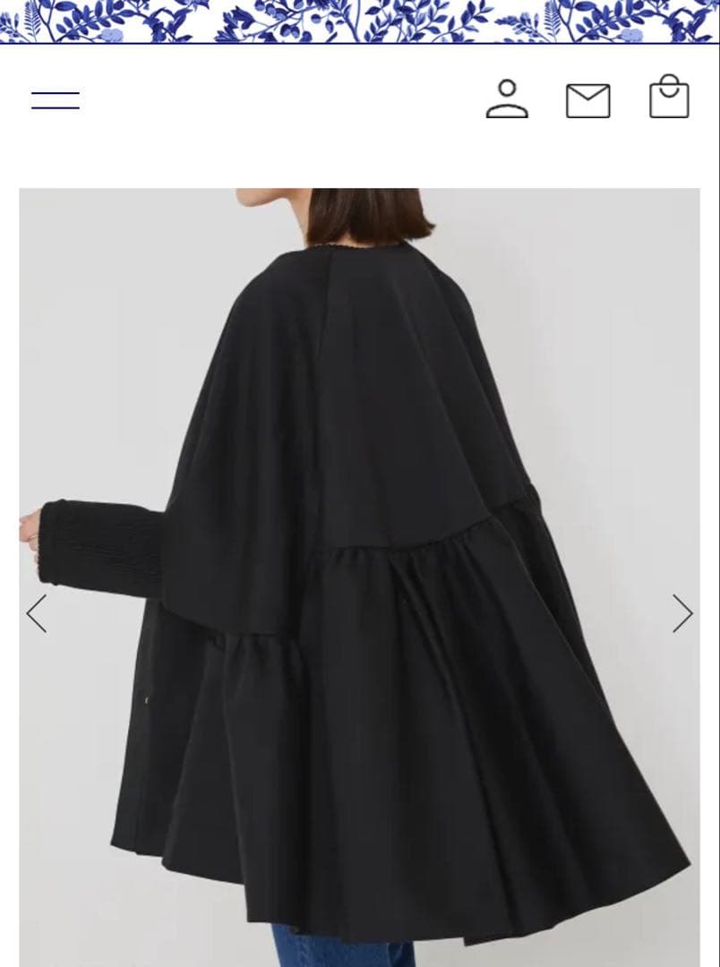 SEVEN TENセブンテン　ダブルクロスフレアショートコート　ポンチョ　S