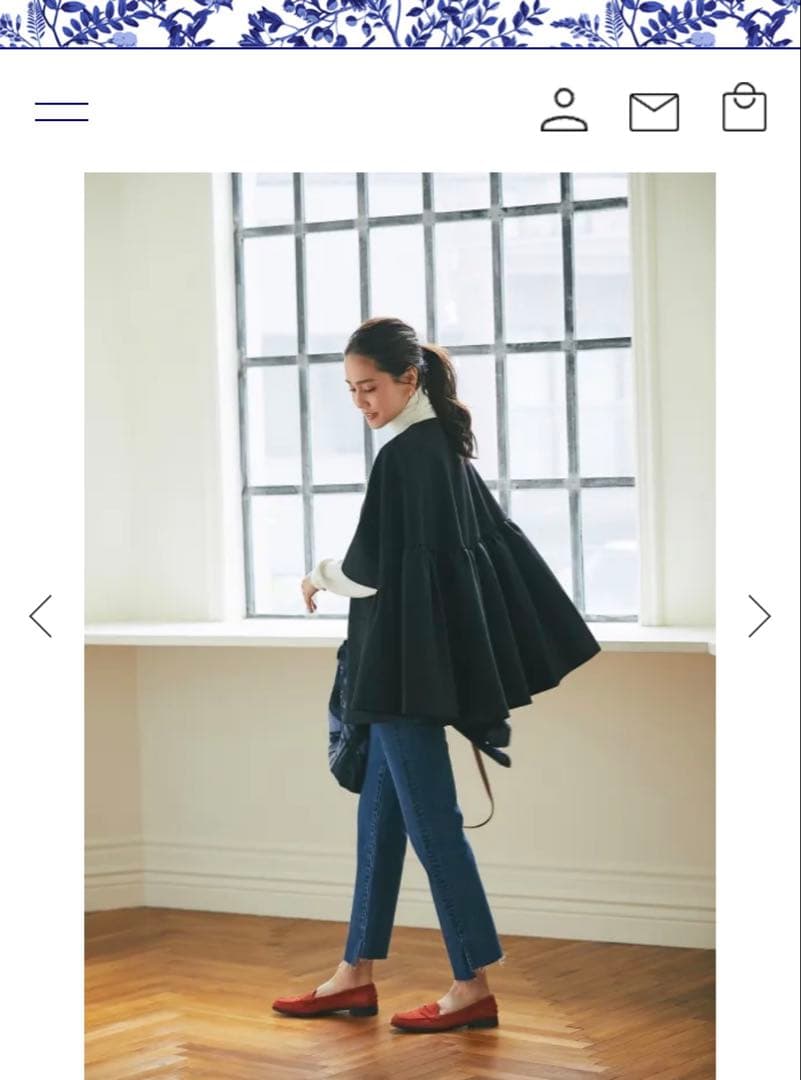 SEVEN TENセブンテン　ダブルクロスフレアショートコート　ポンチョ　S