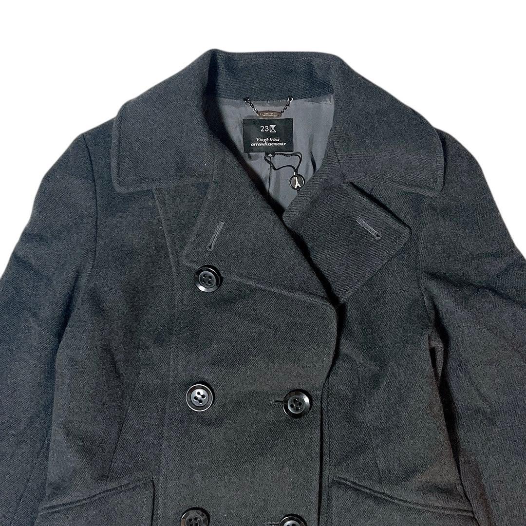 23区 Pコート ピーコート アンゴラ 大きいサイズ 46 2XL 3XL