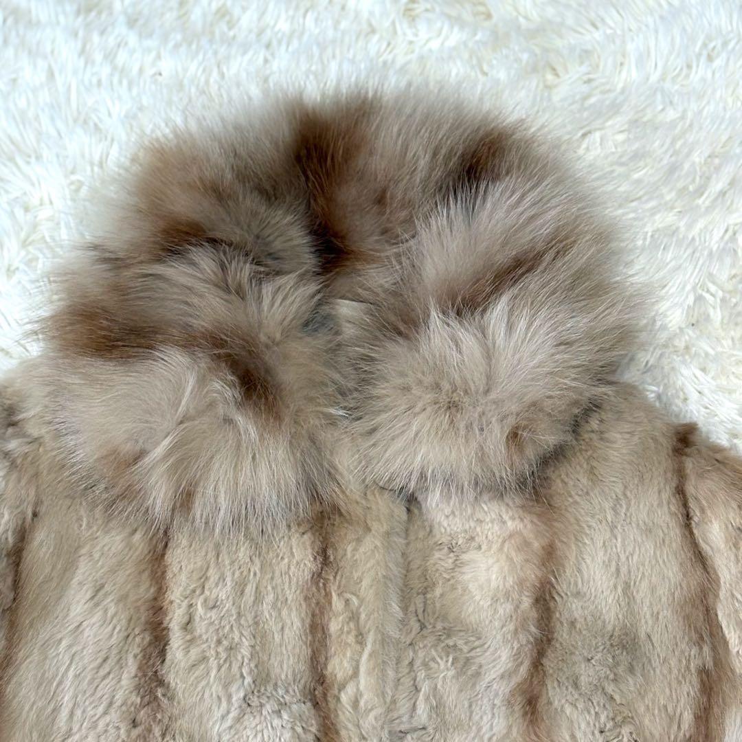 BALMAIN リバーシブル 毛皮ハーフコート フォックスファー シルク