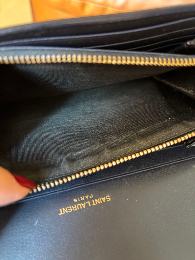 SAINT LAURENT 長財布　ネイビー
