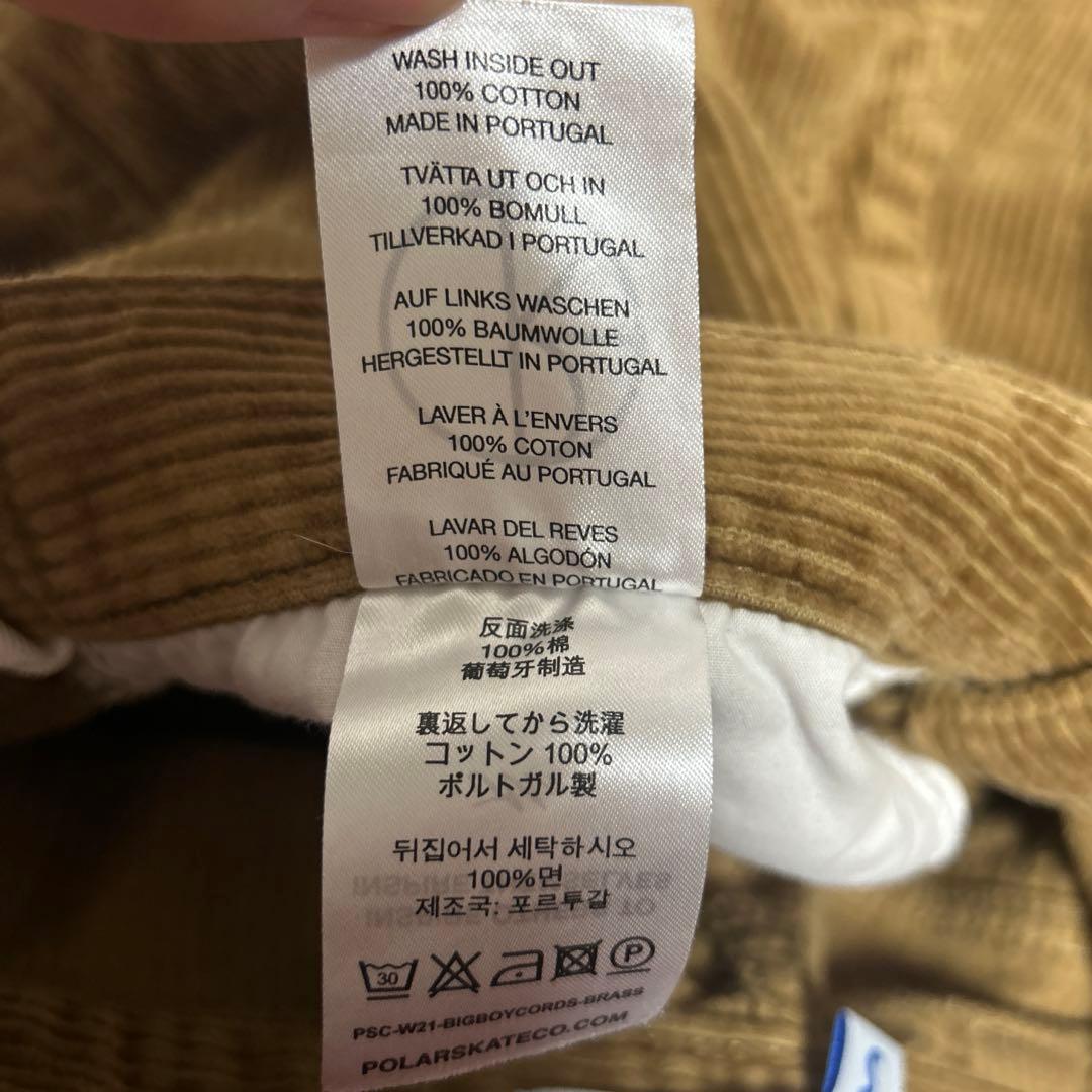 0*t様 polar skate big boy コーデュロイ　S