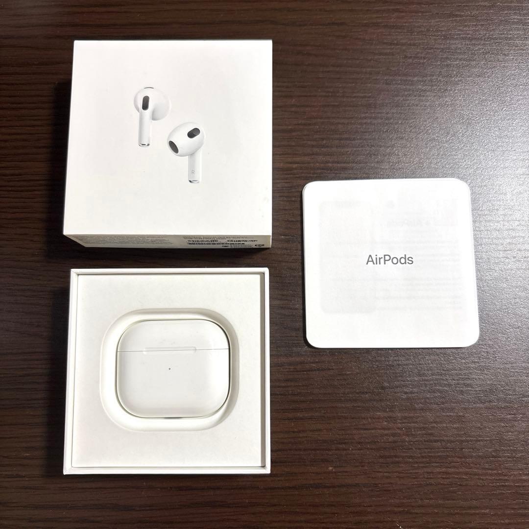 【美品】Apple AirPods 第3世代 箱付き ケース付き 動作確認済み