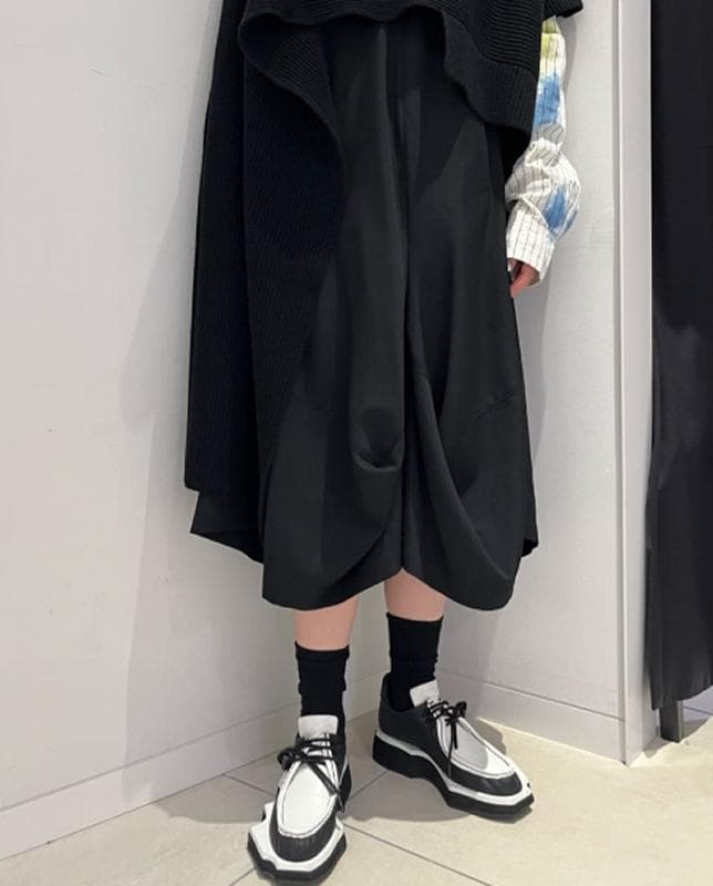 LIMI feu　ウールギャバ　立体切替　サロペットワンピース 　ヨウジヤマモト