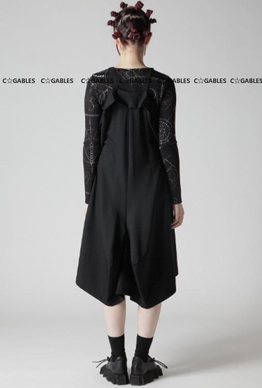 LIMI feu　ウールギャバ　立体切替　サロペットワンピース 　ヨウジヤマモト