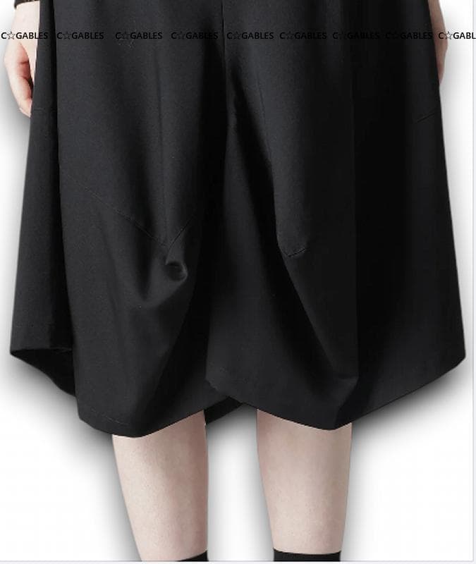 LIMI feu　ウールギャバ　立体切替　サロペットワンピース 　ヨウジヤマモト