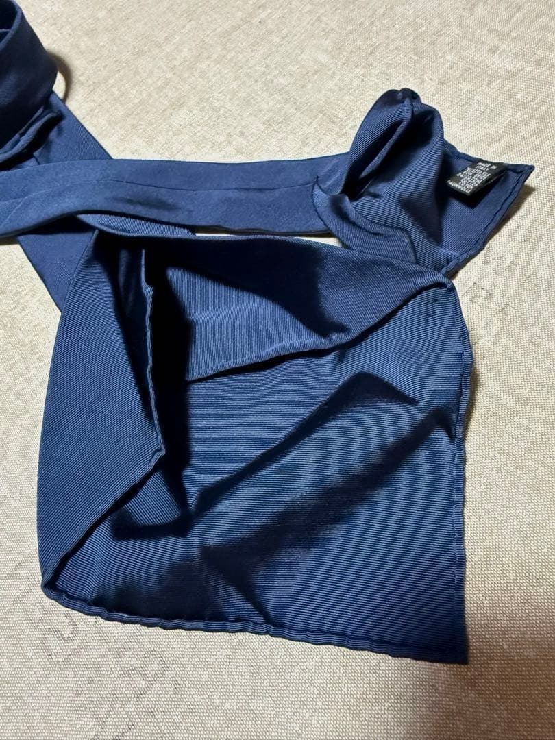 Franco Minucci／セッテピエゲ／ソリッドタイ／ネイビー／Italy製