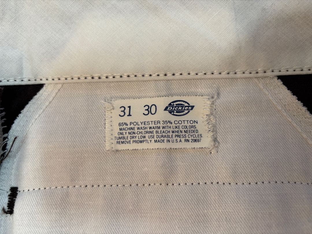 【80s】dickiesディッキーズ 874USA製 ダークブラウンW31