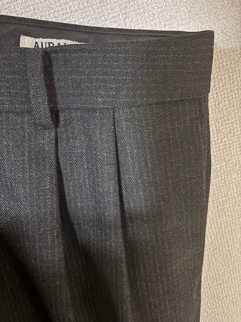 パンツ AURALEE BLUEFACED WOOL STRIPE SLACKS