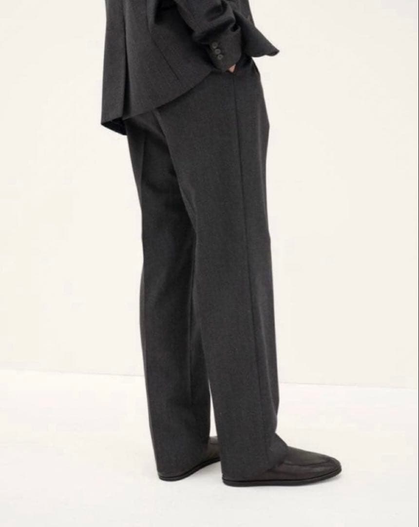 パンツ AURALEE BLUEFACED WOOL STRIPE SLACKS