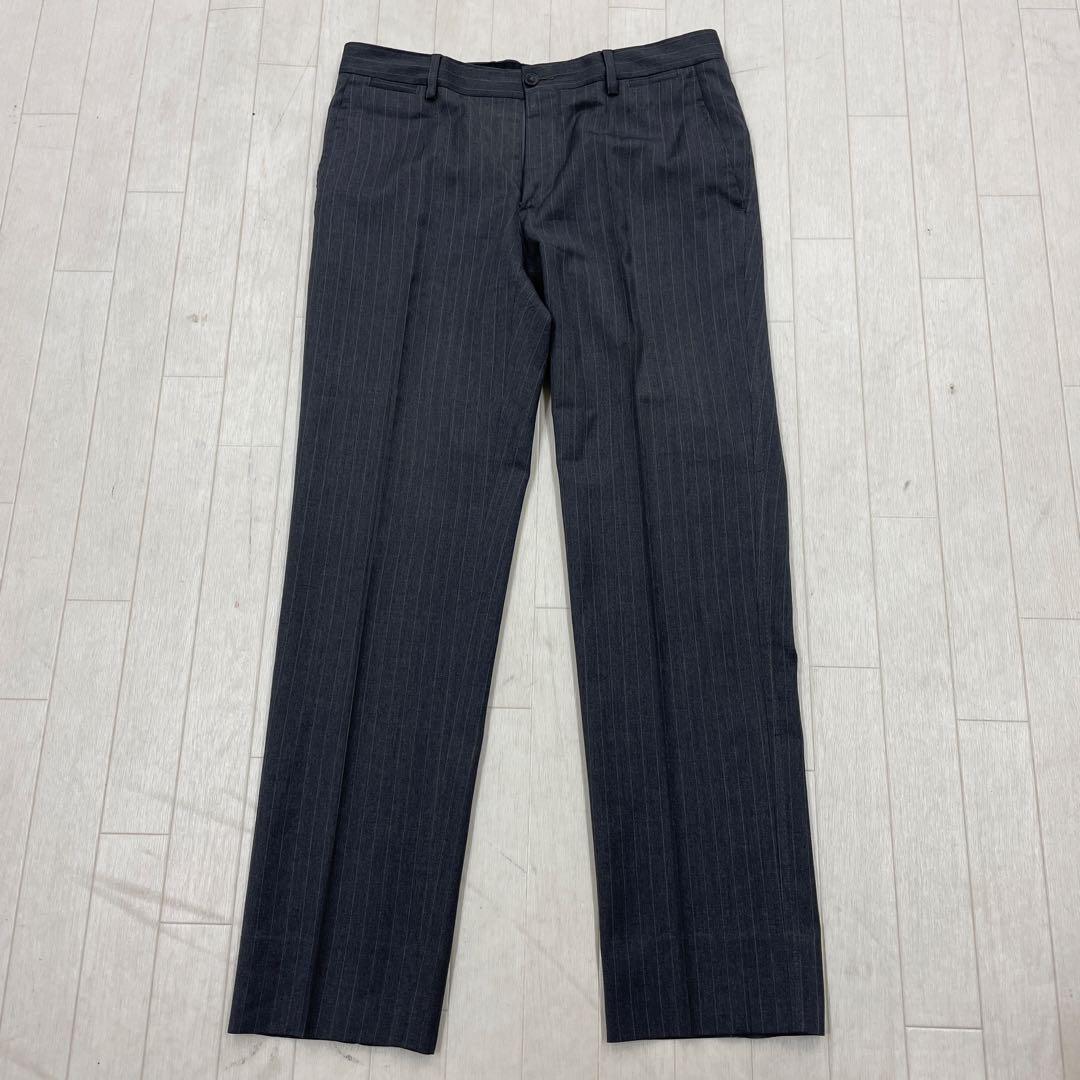 196◇値下げDOLCE & GABBANA ストライプスーツ グレー メンズ