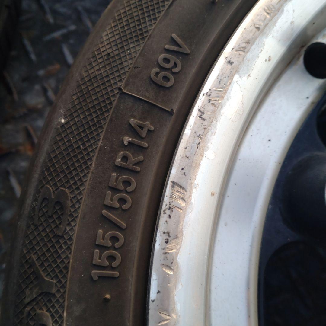 旧車 14インチ ホイール ブラック/シルバー