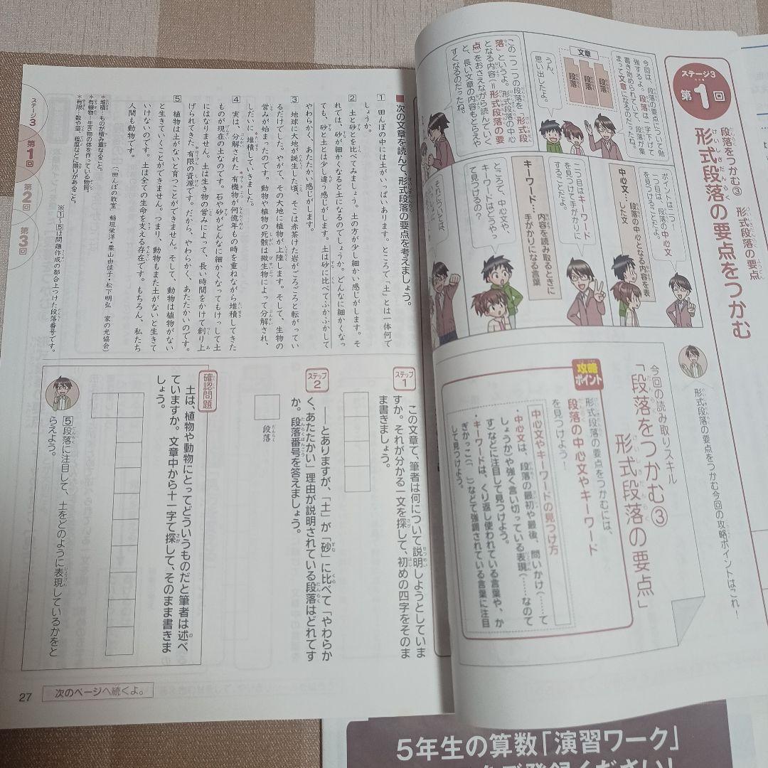 中学入試 授業テキスト・演習ワーク・答えの本　進研ゼミ４年12号セット