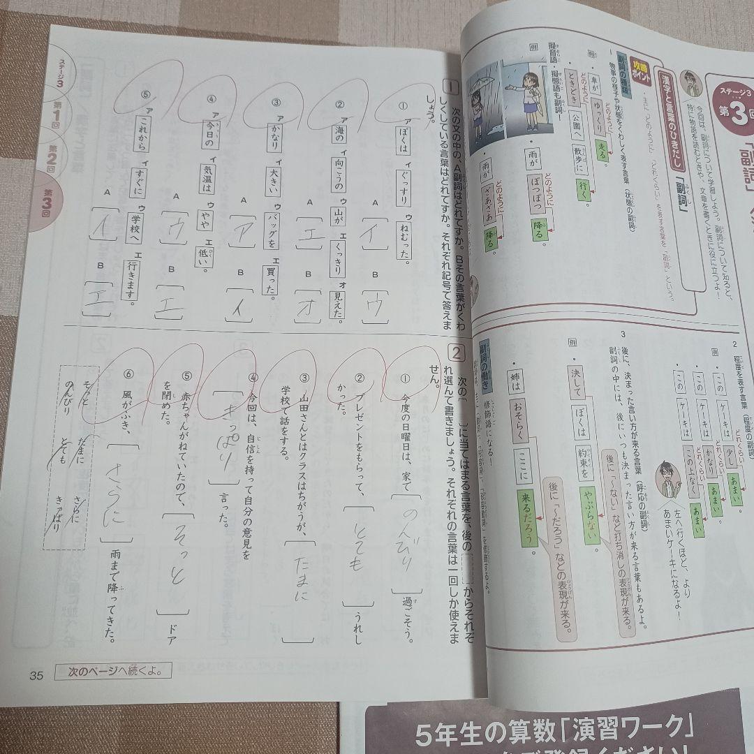 中学入試 授業テキスト・演習ワーク・答えの本　進研ゼミ４年12号セット