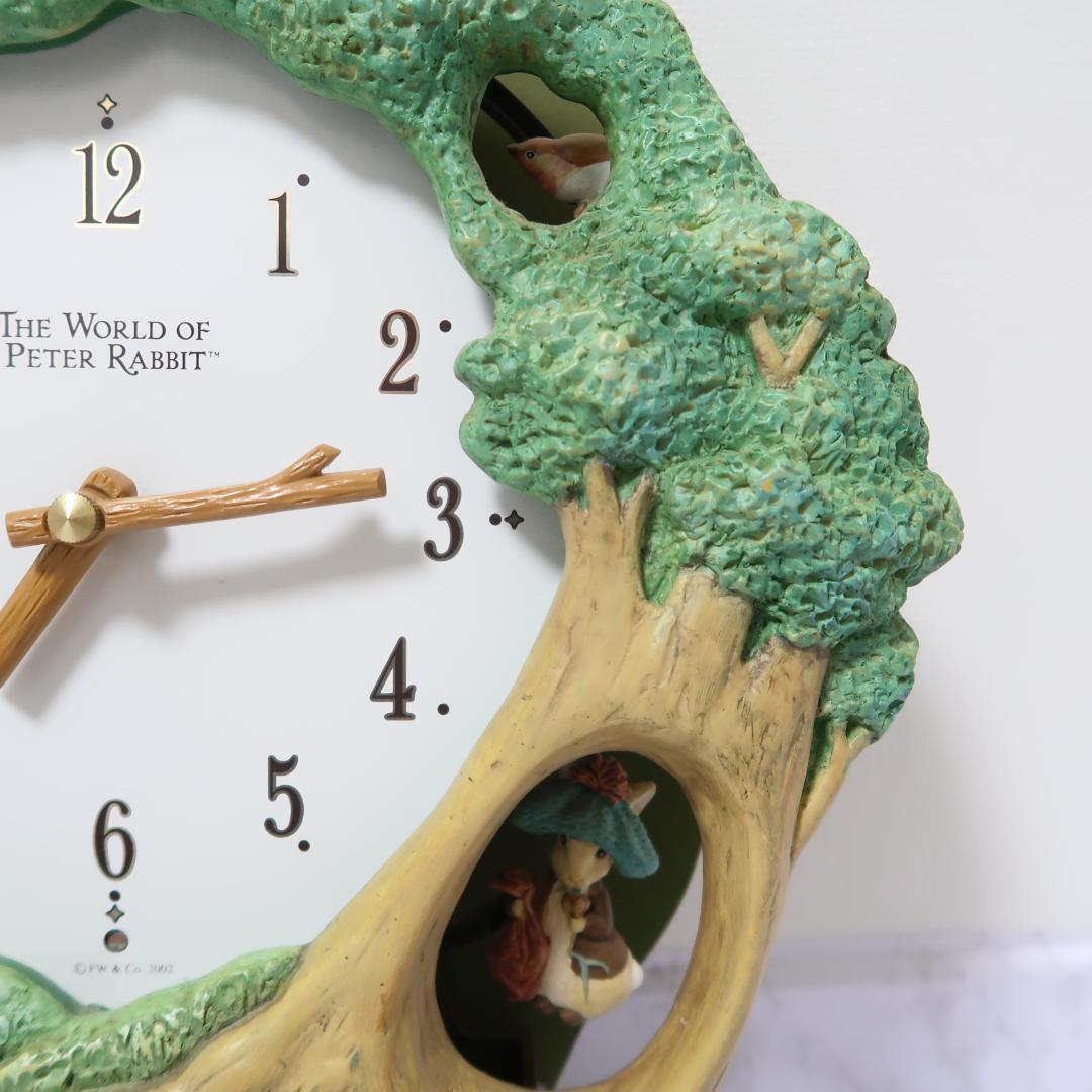 希少　ピーターラビット メロディ掛時計 4MH776