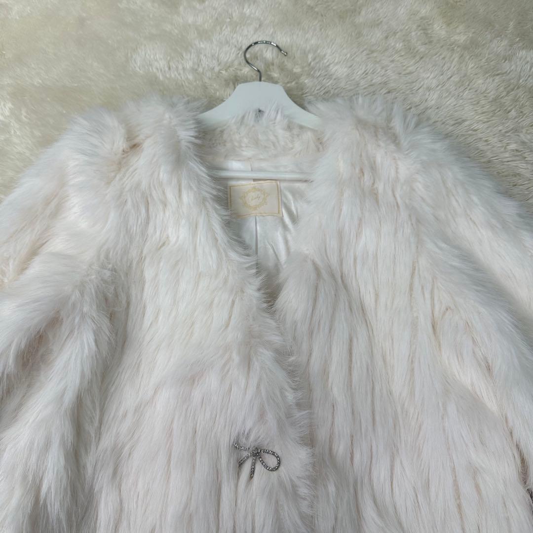 ✨新品未使用タグ付き✨Rady ファーブルゾン ホワイト リボン M