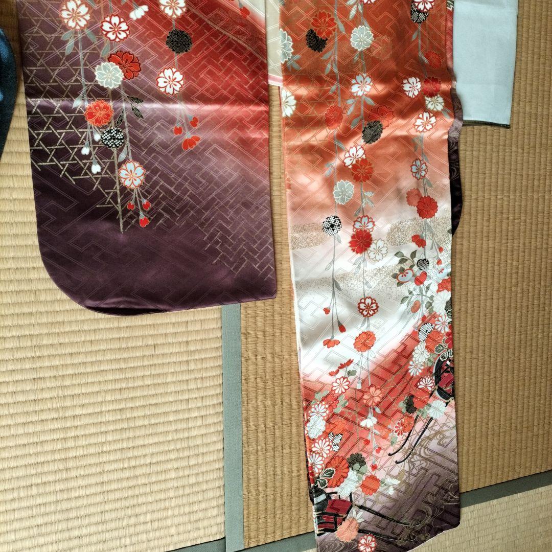 振袖 花柄 赤・白・紫