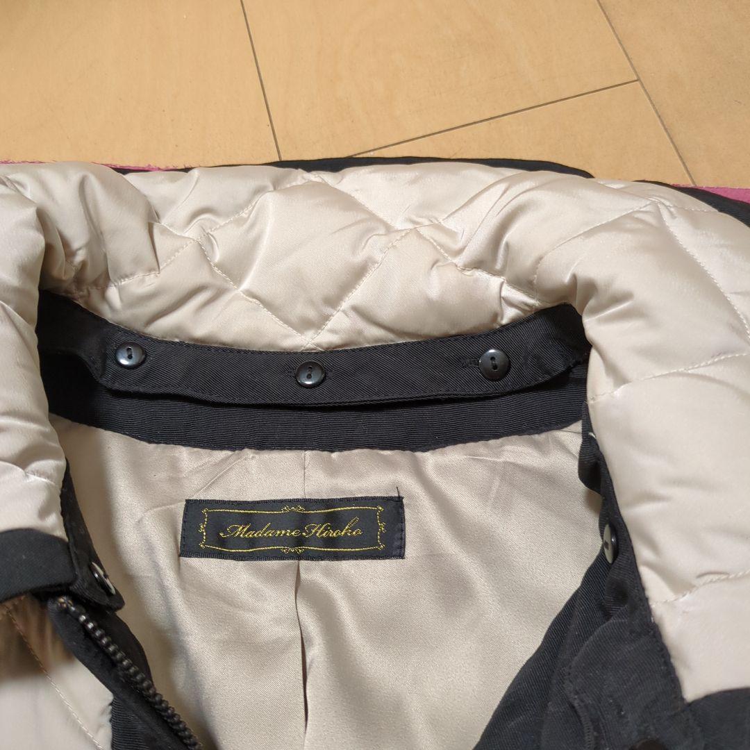 ☆マダムヒロコ　アイボリー キルティングロングダウンコート☆