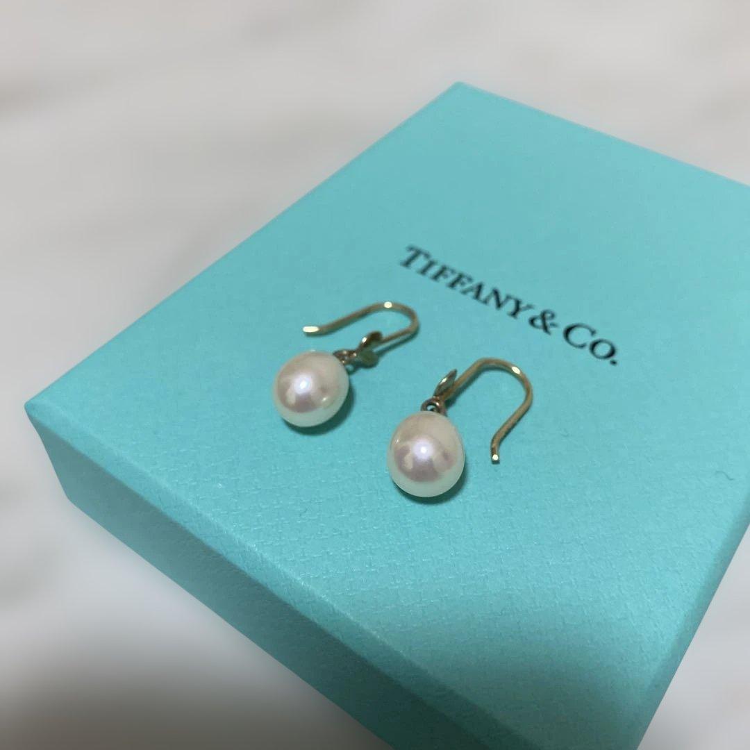 ティファニー　オリーブリーフドロップピアス