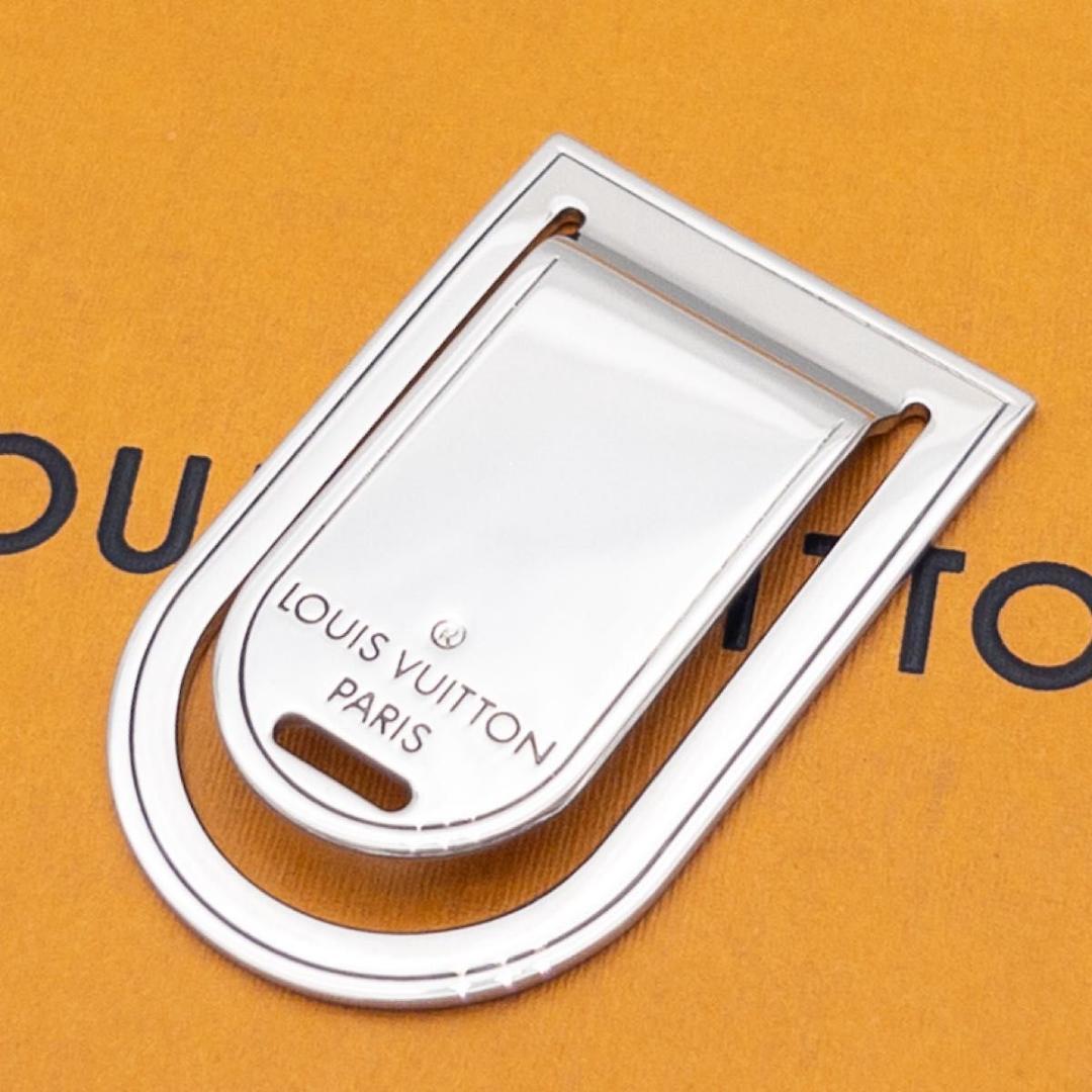 【超極美品】ルイヴィトン　パンスビエポルトアドレス　マネークリップ　シルバー
