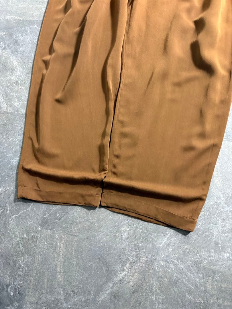 パンツ 80s Vintage rayon gabardine wide slacks