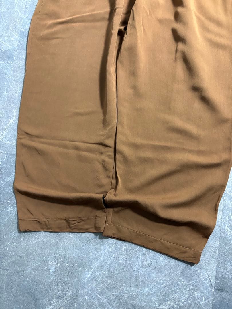 パンツ 80s Vintage rayon gabardine wide slacks