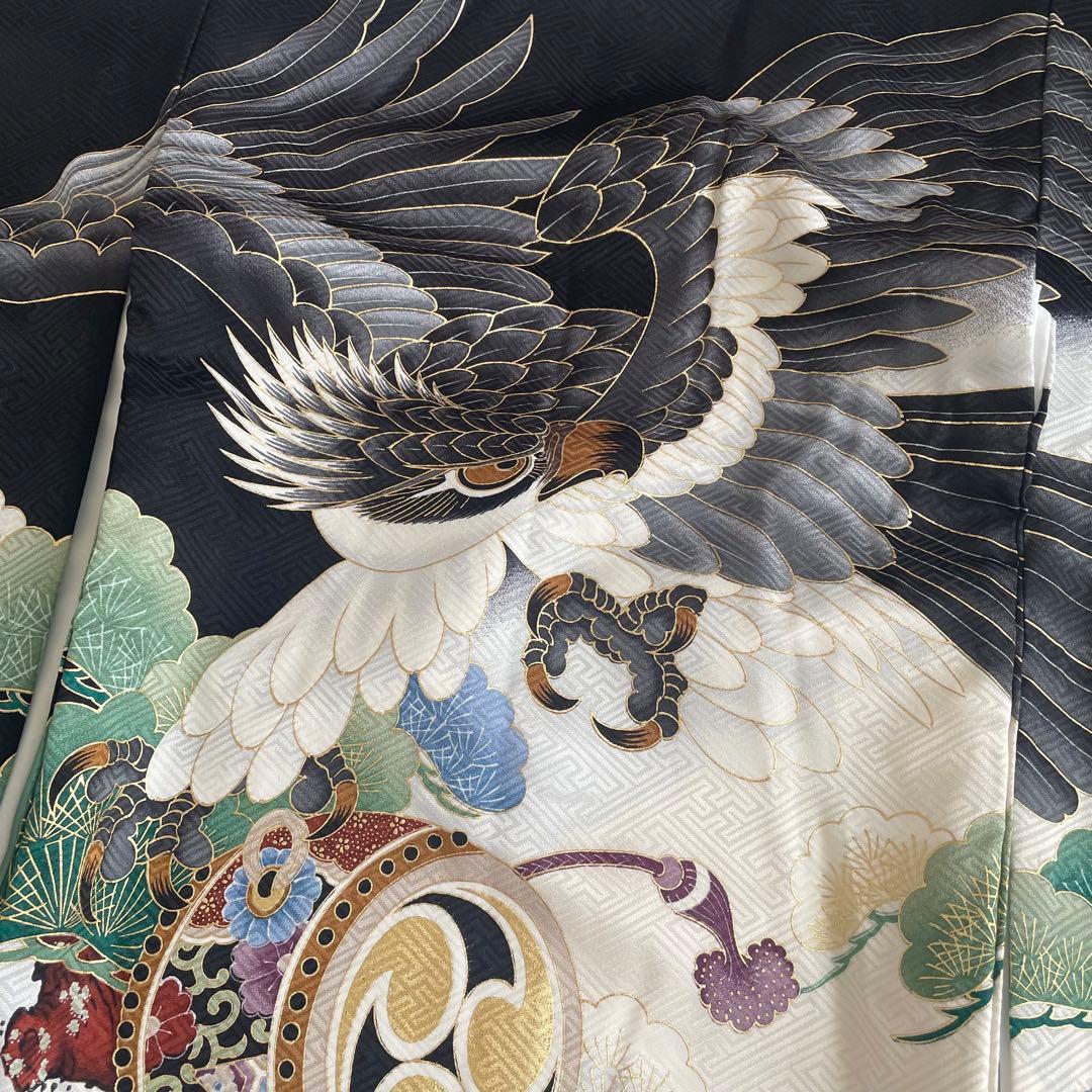 310 お宮参り着物 男の子祝い着産着御祝 着のしめ祝着 七五三 五歳