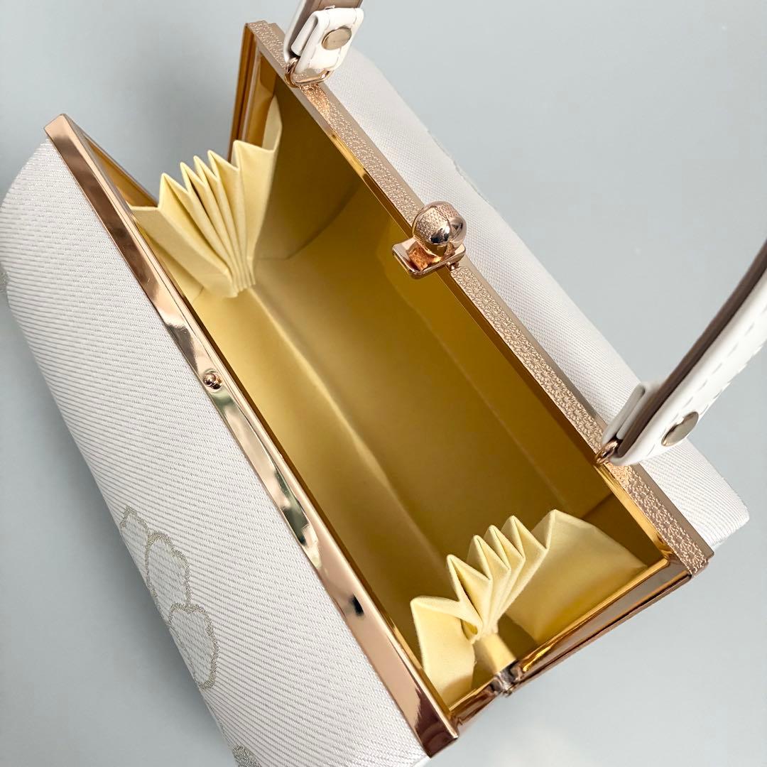 [白椿]織生地草履バッグセット　フリーサイズ　成人式　卒業式