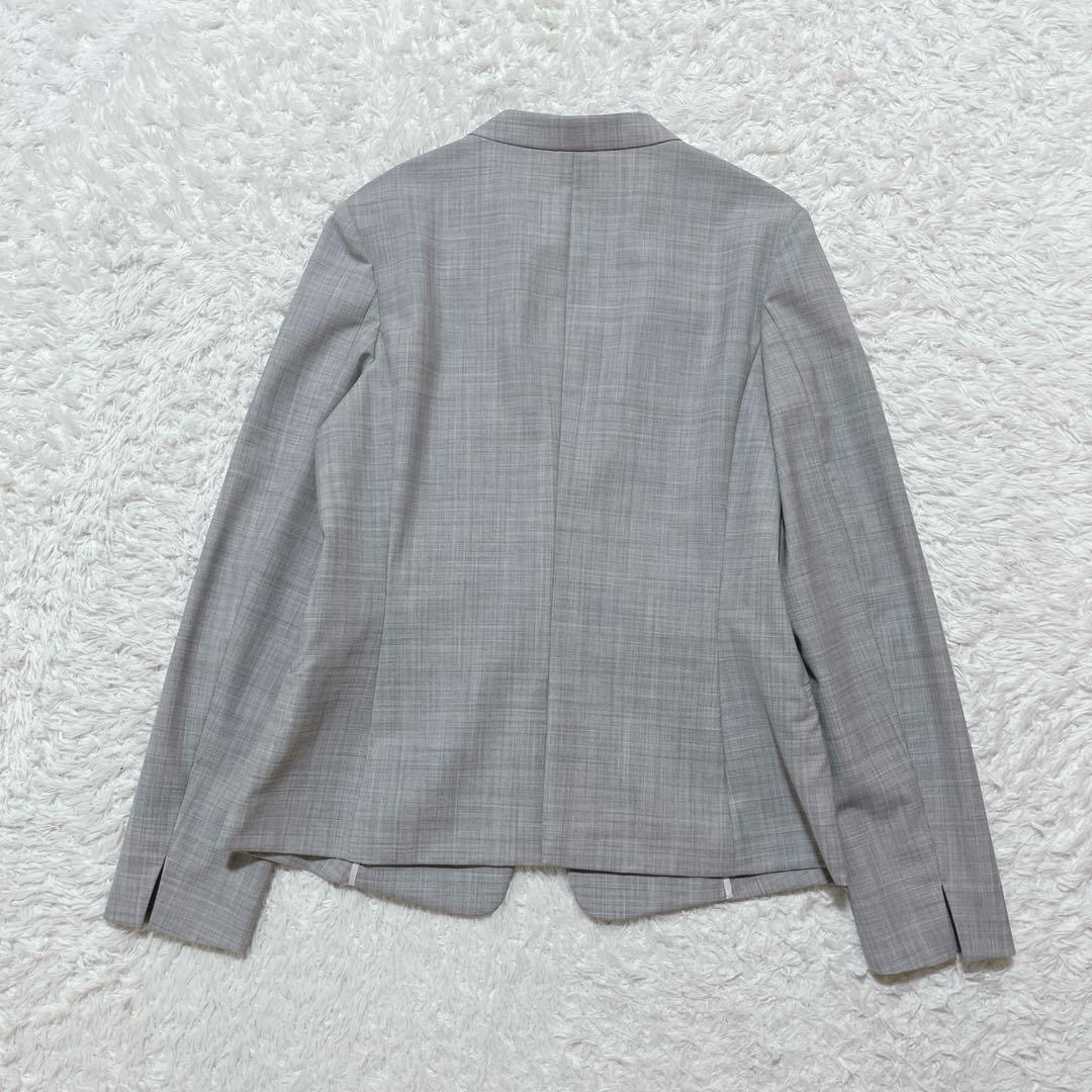 未使用✨グリーンレーベルリラクシング　スカートスーツセットアップ　洗える グレー