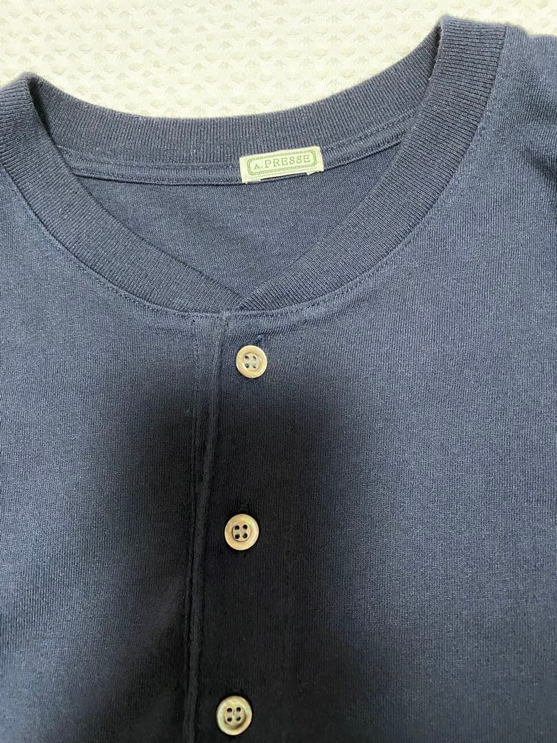 トップス A.PRESSE henley neck shirt