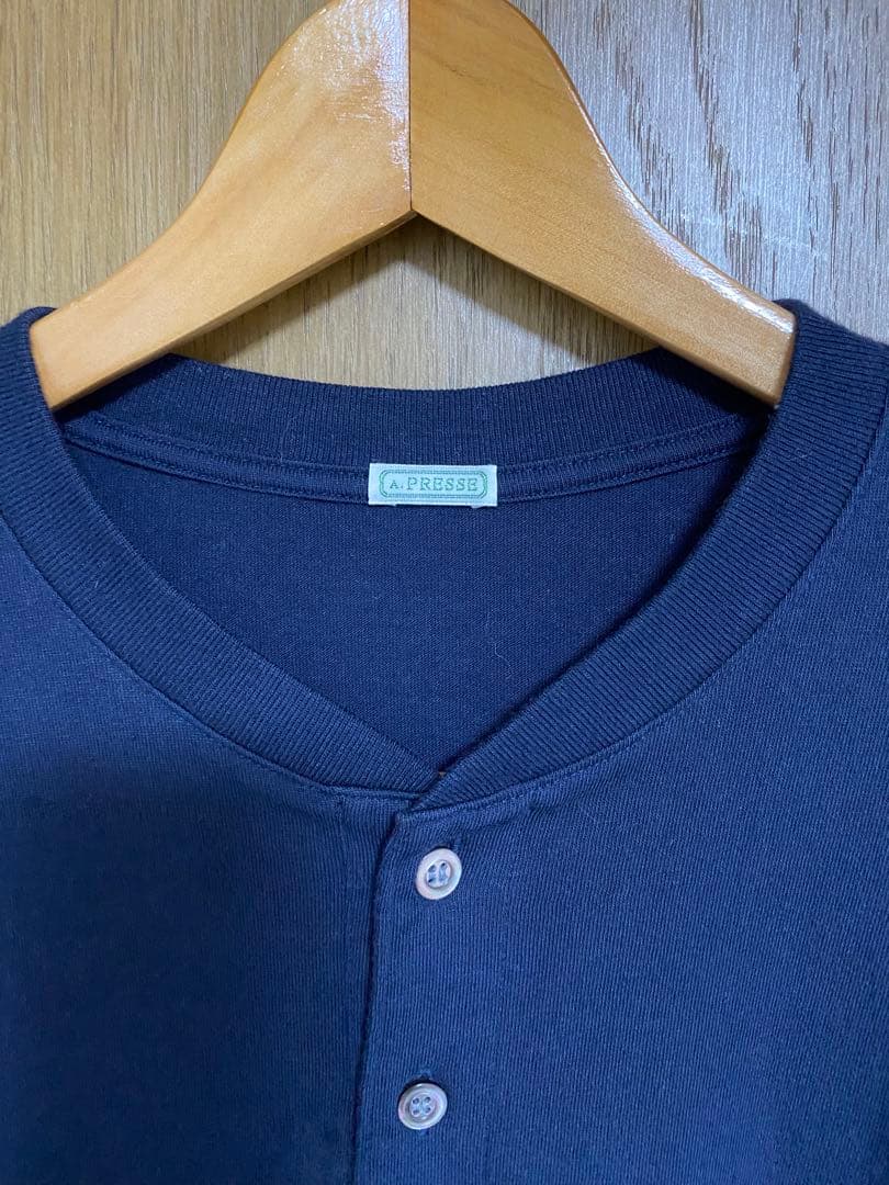 トップス A.PRESSE henley neck shirt